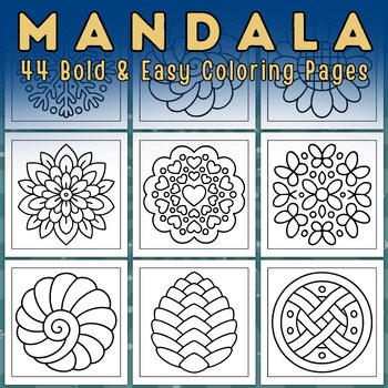 Bold and Easy Mandala Coloring Pages: Printable & Fun Back to School Activities