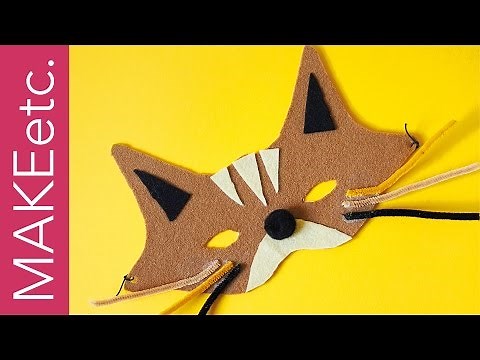 How to Make a Felt Cat Mask for Halloween - Easy Craft Tutorial for Kids