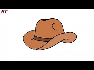 How to draw a cowgirl hat very easy