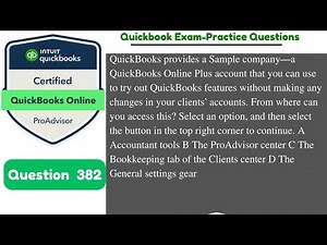 QuickBooks provides a Sample company—a QuickBooks Online Plus account
