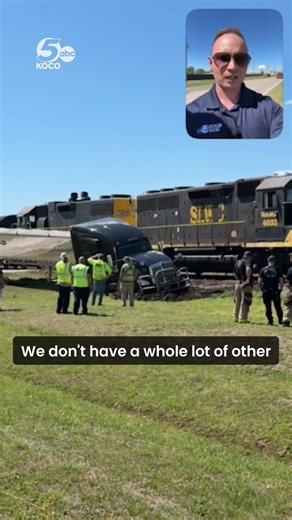 Train and semi collide in southwest Oklahoma City, police say