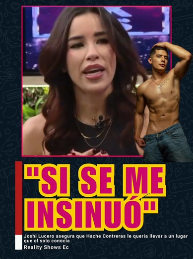 😮Joshi Lucero no se queda callada y cuenta toda la verdad del cumpleaños de Joselyn Encalada. Joshi dice que ella habló como una persona vulg4r al referirse lo sucedido de ese día. También menciona que su actual pareja de Joselyn, Hache Contreras se le había insinuado y asegura que le queria llevar a un lugar donde Hache solo conocía, eso le hacía sentir incomoda al no saber como sacárselo de encima, ya que Hache le había coqueteado a Joshi ese día😱 - - - - #farandulaecuatoriana #joselynencala