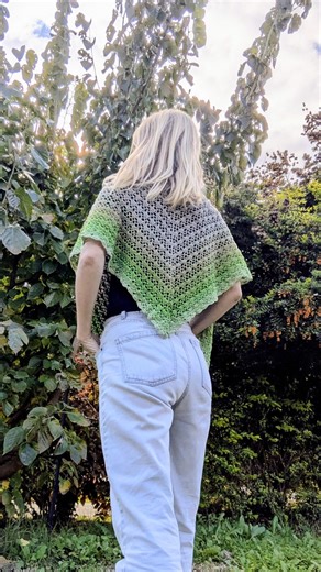 Green Triangle Shawl, Brown Scarf, Colorful Knit Wrap, Green Crochet Shawl, Triangle Knit Shawl, Brown Blanket Wrap, Green Women Poncho - Etsy Canada