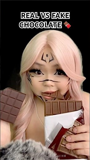 ASMR REAL VS FAKE CHOCOLATE 🍫 #asmr