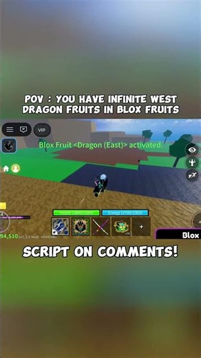 POV : You have INFINITE DRAGON FRUITS in Blox Fruits! #bloxfruits #bloxfruitsscript #scriptbloxfruit