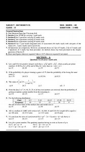 Class 10 Maths, Practice Paper with Solutions for upcoming board exam 2026......... you all can take screenshot.... 📚📝 Best of luck 👍 #class10 #class10maths #mathspreboard #class10boardexam2026 #preboard2025 #board2026 #class10preparation #class10students #cbsemaths #class10science #sciencepreboard | Salim Khan