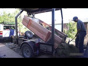 diy dump trailer using a hand winch and a pulley system