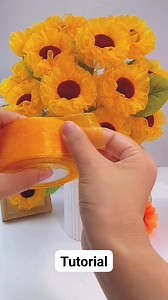 14K reactions · 1.1K shares | Tutorial for Beginners For Inspiration Sun Flower Creation from Organza Ribbon (Transparent Glass Ribbon) Ribbon Length 100 cm #Handmadediy #giftideas #ribbon #sunflowers #handmade #diy #craft #handmadegifts #flowers #gift #ribbon #sun #handmadecraft #diyproject #diyfashion #diycraft #homedecor #foryou #diystufftomake #handcraft #decoration #DIYCrafts #craft #flowerlovers #bouquet | Leana Fa | Facebook