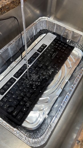 Keyboard Cleaning 101 - Once you see the dirt and oil that comes off of your keyboard you will take these easy steps and clean your keyboard all the time! #keyboards #diy #cleanup #dirtandgrime This video was created by Rebecca JS, Wonder and Raw, and Network Media LLC | Crafts Hacks and Laughs