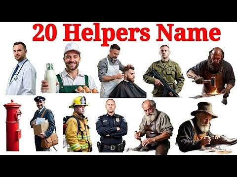 Learn Community Helpers for Kids | Helpers Name In Hindi And English | Helpers Name With Pictures