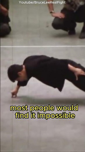 Bruce Lee’s INSANE Two Finger Push Up! #brucelee