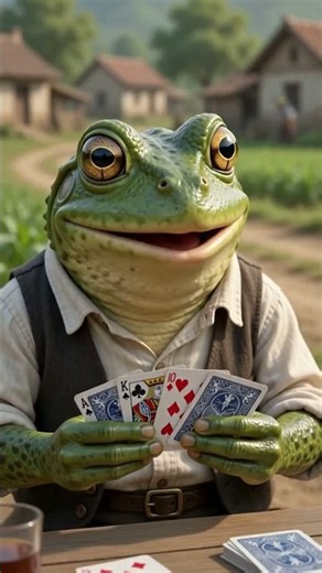 Funny Frog Village Story 🐸😂 | AI Generated Reverse World | Giant Frogs & Tiny Humans | Cinematic#fyp