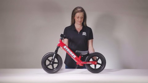 12" Strider Classic Entry Balance Bike for Toddlers 18 - 36 Months Old, Red