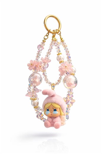 Authentic Popmart Pop bean Crybaby Bunny keychain/bag charm