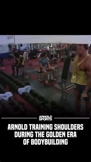 Arnold building those iconic delts with some alternating dumbbell front raises 💪 | Arnold Sports Festival