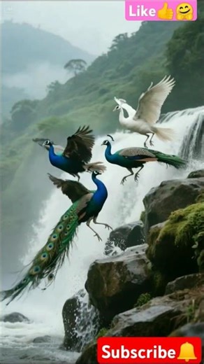 Peacock Calls and Dance|Nature Sounds |Relaxing music #Beautiful#viral#peacock#aiart#foryou#trending