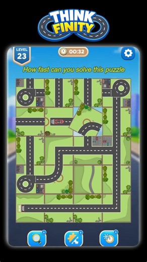 Think Finity Level 23 🚗🧠 | Solve the Tricky Road Puzzle!