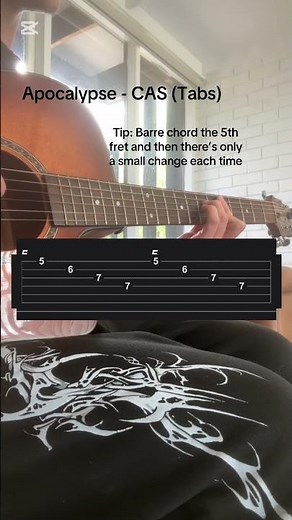 Apocalypse - CAS TABS #fyp #guitar #learnguitar #guitartabs #tutorial IN BIO‼️‼️