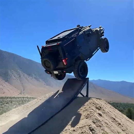 Hummer Jumping Off a Show Ramp Pure Offroad Power
