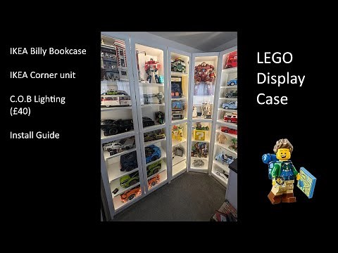 IKEA Billy Bookcase LEGO Lighting Display - Budget £40 light install guide