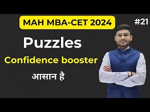 MAH MBA CET24| DAY 21| Puzzles | CONFIDENCE BOOSTER | By Akash Sir