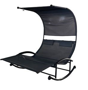 [Hot Item] Double Outdoor Waterproof Tesxtilene Seat Shaker Deluxe Beach Lounger Chair