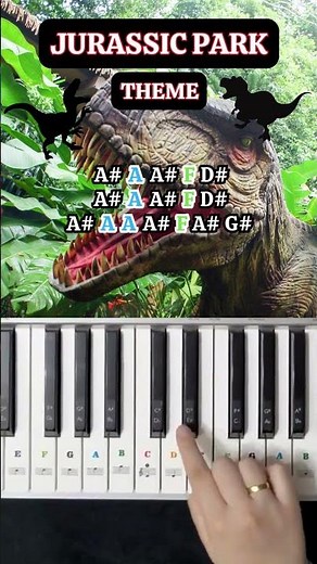 How to play Jurassic Park Theme - John Williams | Easy Piano Tutorial 🎶🎹#piano #JurassicPark
