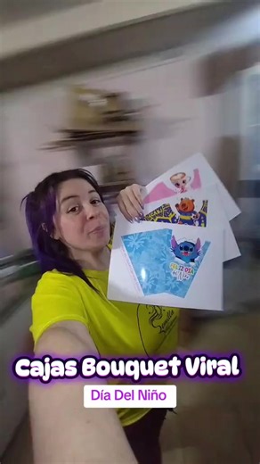 Cajita bouquet imprimible para Día del Niño - idea para emprender
