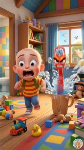 “Bob Tried to Escape… But Toothbrush Won! 🤣" #englishanimation #kidsstory