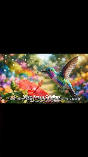 H is for Hummingbird! 🐦 | ABC Birds for Kids #shorts