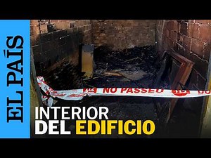 Images of the interior of the building block that caught fire in Manlleu | EL PAÍS