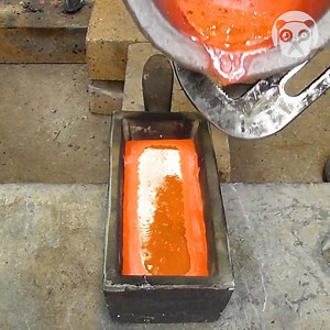 Casting a shiny copper ingot Thanks for watching! Please be aware that this video is for entertainment purposes only and techniques shown should not be attempted at home! | Crafty School