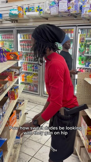 How sweet dudes be looking with they gun on they hip