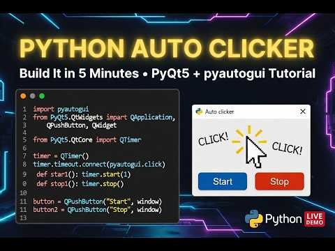 Tutorial of How to make a simple python auto clicker✅
