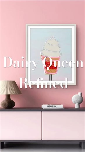 Dairy Queen Neon Sign Art Print | Nostalgia, Refined for Modern Spaces #interiordesign