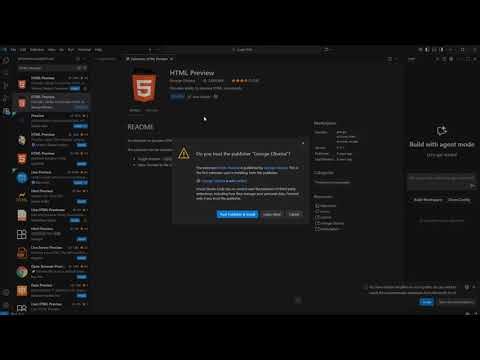 Instructions for Installing & Using HTML Preview Plugin on Visual Studio Code