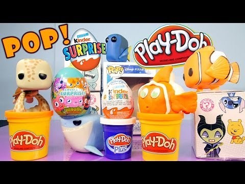 Play-Doh Disney Finding Nemo Full Pop Set How To Make Playdoh Nemo Mystery Mini Kinder Surprise Egg