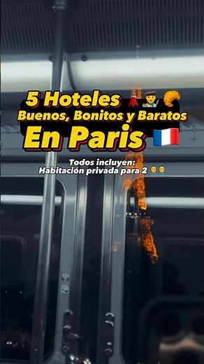 🇫🇷 5 Hoteles Buenos, Bonitos y Baratos en Paris 🗼#paris #hoteles #parisfrancia #torreeiffel