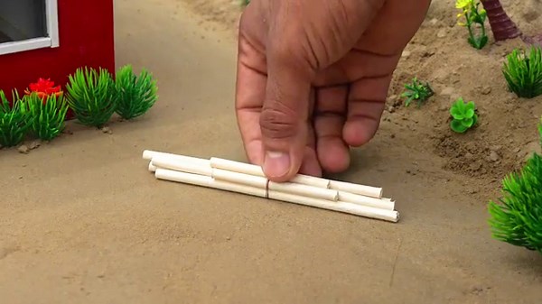 Diy Mini Bricks Cow Shed With Water Tank | Miniature Construction Science Project @sanocreator