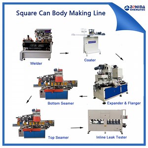 [Hot Item] Metal Packaging Machine- 1-5L Square Paint Tin Can Body Making Equipment