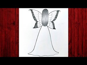 How to draw a fairy drawing for beginners| girl drawing ✨ Pencil sketch 💚 Art video