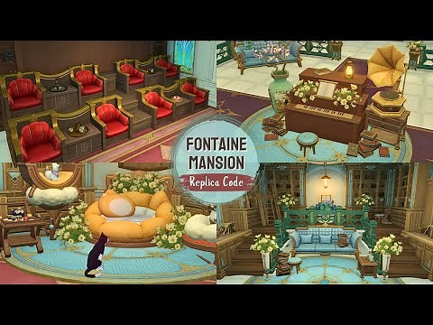 Fontaine Mansion Full Interior 🏠 (with Replica code) || Genshin Serenitea Pot Design