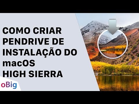 COMO CRIAR PENDRIVE DE INSTALAÇÃO DO macOS HIGH SIERRA