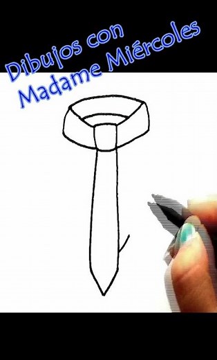 COMO DIBUJAR UNA CORBATA FÁCIL PASO A PASO | Dibujo de Corbata #shorts #shortvideo #drawing