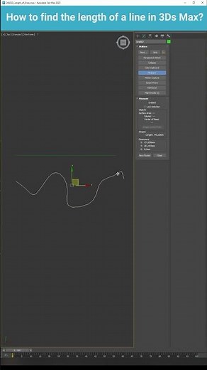 How to Measure Line Length in 3Ds Max - Quick Tutorial #modelingtips #3dsmax #shorts