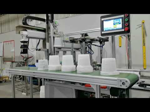 Automatic assembly and stacking integrated machine for plastic bucket handles - Taiyuan'en