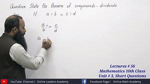19K views · 1.5K reactions | State the theorem of componendo - dividendo Proof is given in Comment Section | Online Math Academe | Facebook