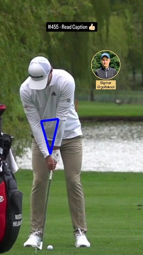 There are plenty of training tools that focus on keeping the shoulder to arm triangle intact. And you might wonder why it even matters. Isn’t it enough to have the clubface square at impact? Consistent players aim for more than that. They want the clubface to stay stable a moment before and a moment after impact. Keeping the triangle longer makes this much easier, because it prevents the wrists and arms from breaking down and keeps the clubface steady through the ball. If the arms fold, the lead