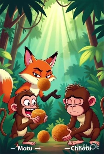 🧁 “Chalak Lomdi Ka Laddoo Trick” #funnyshorts #cartoon#