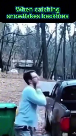 when catching snowflakes goes WRONG! #funny #memes #yobgs